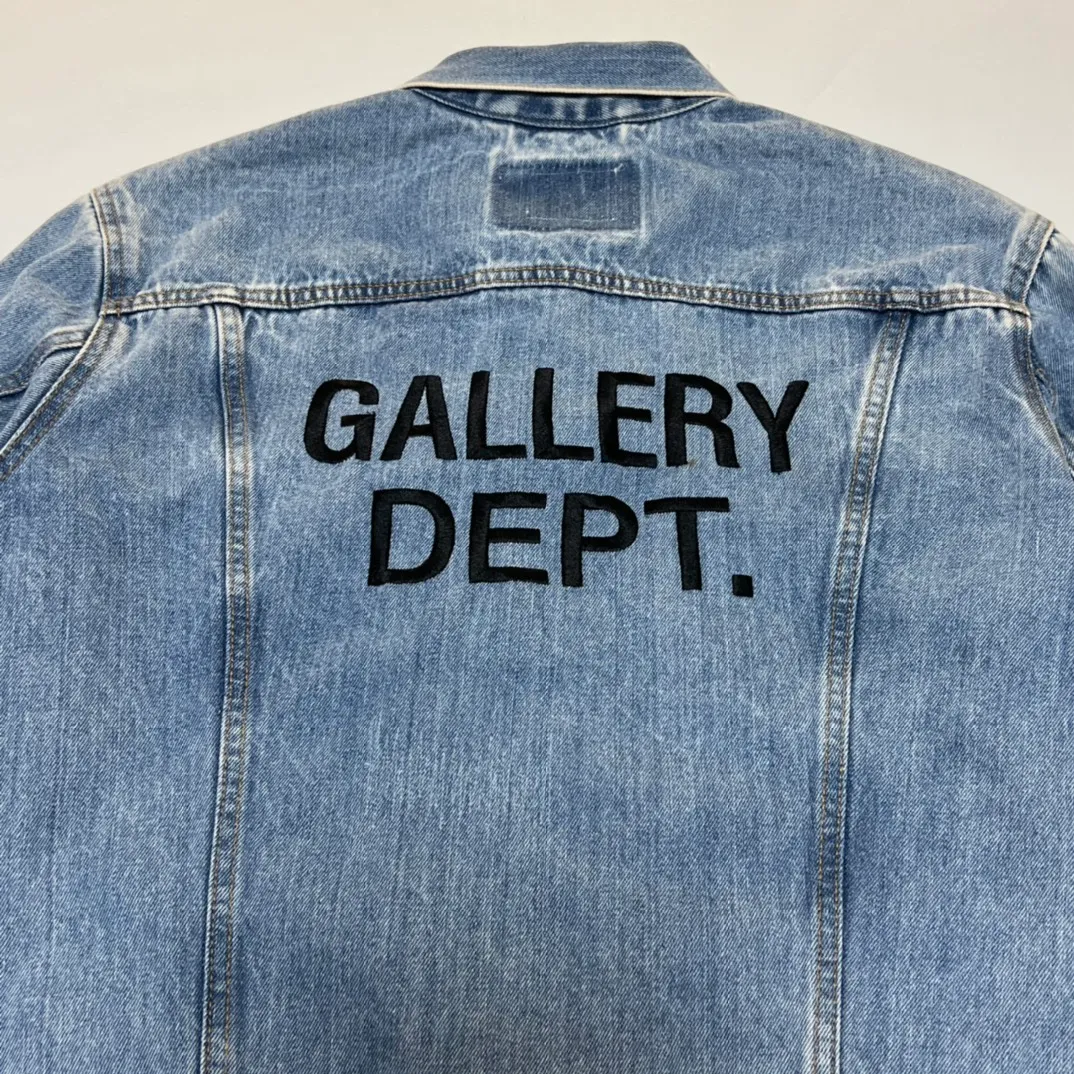 Gallery Dept. 22fw Vintage Andy Denim Jacket New embroidered logo washed distressed denim jacket blue S-XL